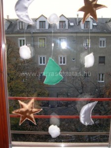 Karácsonyi ablakdekoráció készítése