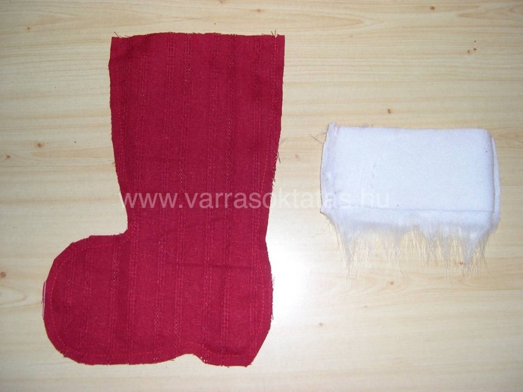 mikulás csizma varrás