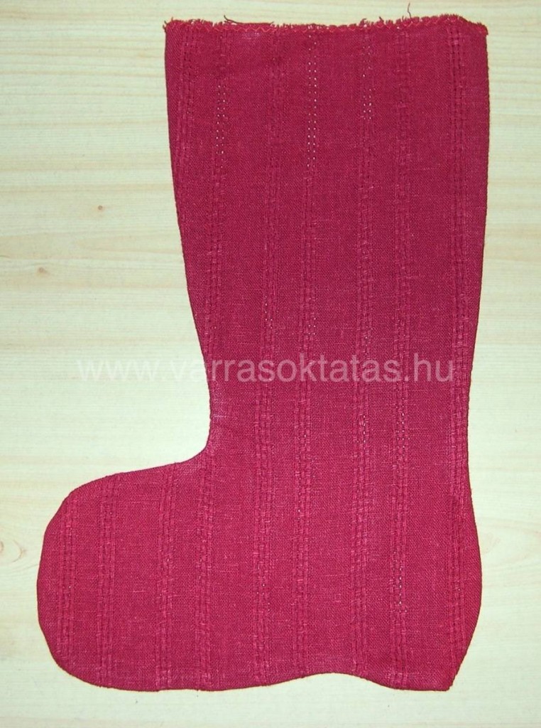 mikulás csizma varrás