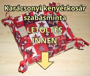 Karácsonyi kenyérkosár szabásminta